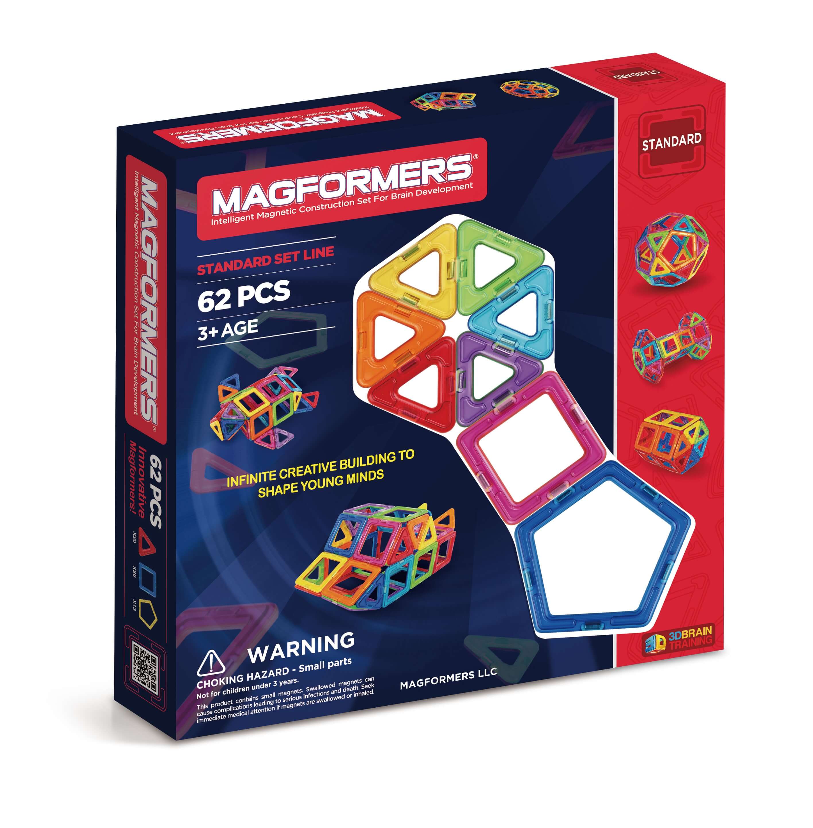 ตัวต่อแม่เหล็ก Magformers Standard Set (62-pieces)