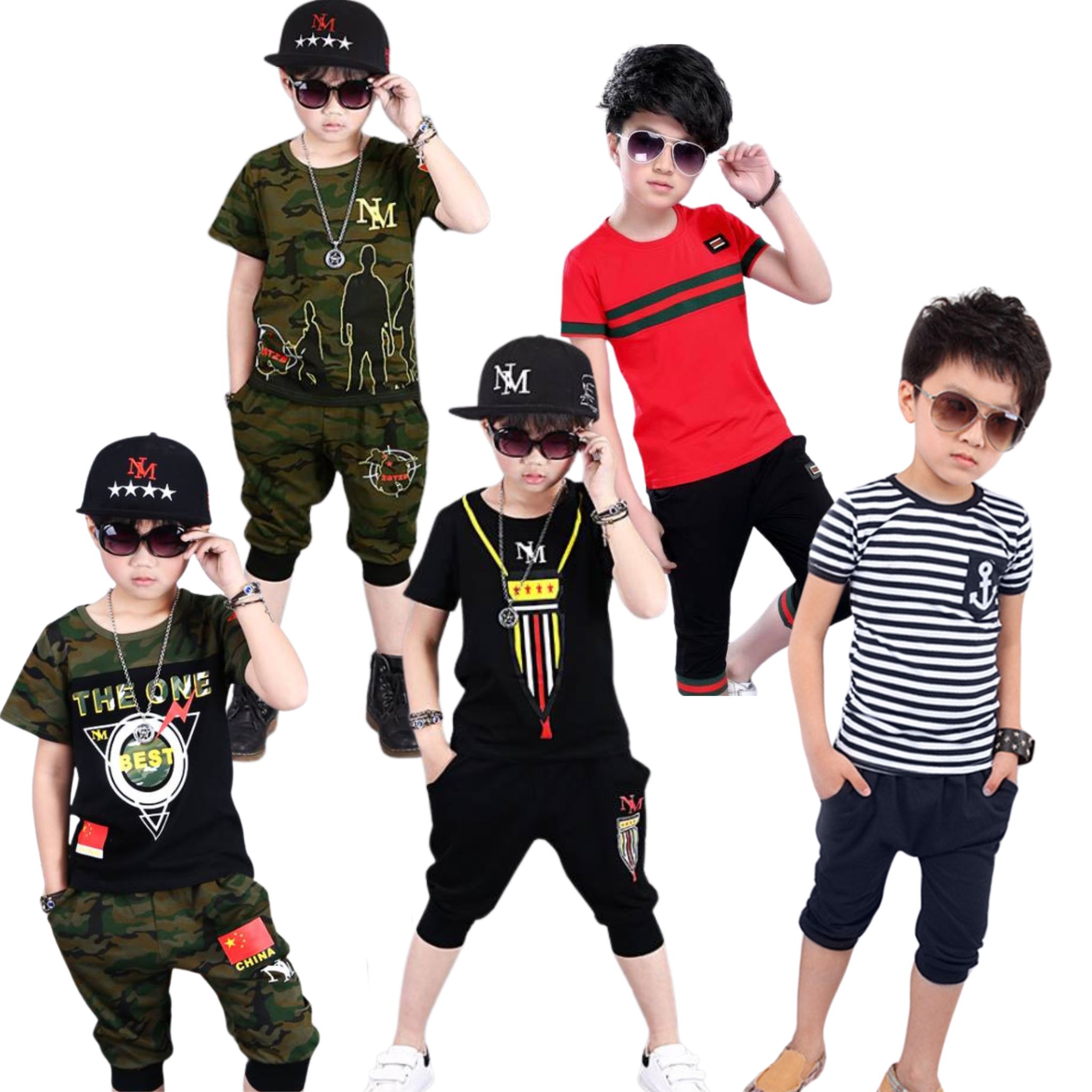 สินค้าพร้อมส่ง ชุดเซ็ตเด็กชาย เซ็ตสองชิ้น เสื้อ+กางเกง