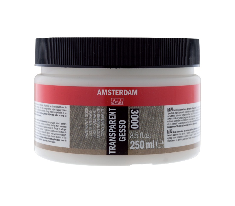 สีรองพื้น Amsterdam Gesso 250ml - สีโปร่งใส(Transparent)