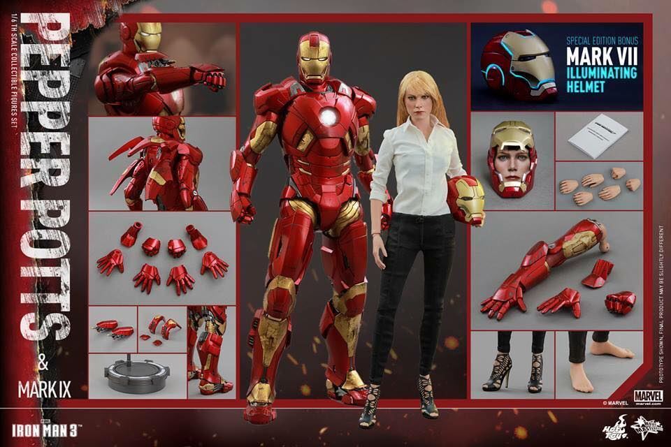 HOTTOYS - Pepper potts & Iron man mark 9 : hot toys Special !!!