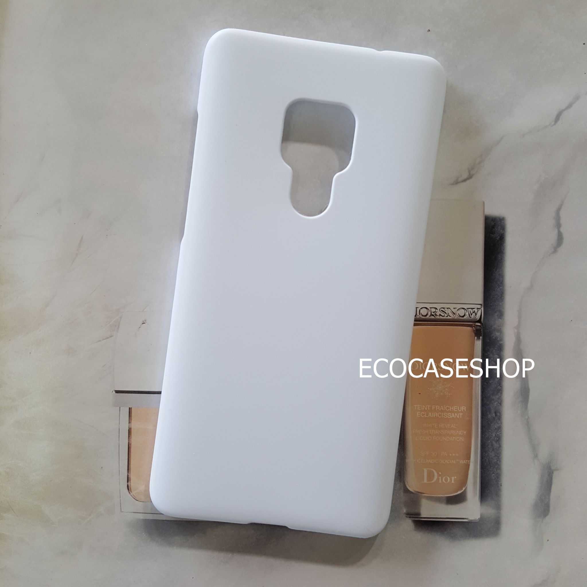 Huawei Mate20 เคสแข็งด้าน สีขาว (เหมาะสำหรับงานสกรีนความร้อน sublimation)