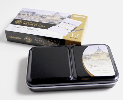 ชุดสีน้ำ Mungyo Brilliant Memories Metallics 12สี