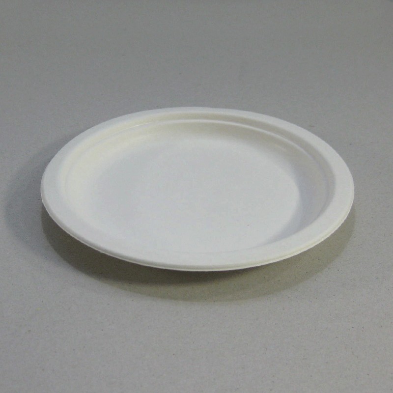 จานไบโอ กระดาษเยื่อไผ่ 7 นิ้ว P011