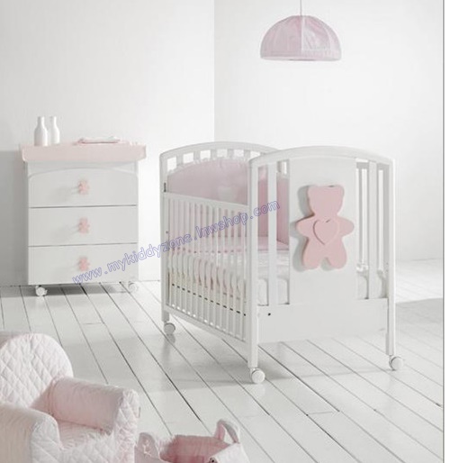 TP21055 (WD9ฺA) เตียงไม้สีขาว White Delux สำหรับเด็ก มัลติฟังชั่น สไตล์ยุโรป สินค้าคุณภาพ ไม่มีลิ้นชัก