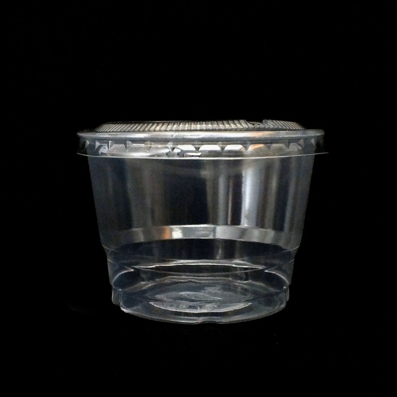 ถ้วยไอศครีม 7 oz GPPS + ฝาเรียบ 8.5 ซม. ไม่เจาะรู ( 50 ชุด )