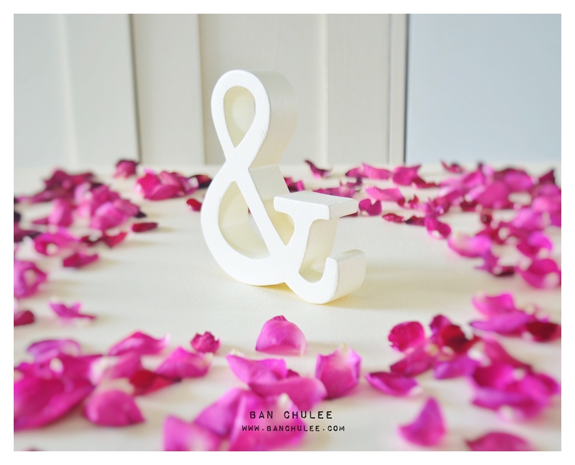 Shredded Wheat - สัญลักษณ์ & (Ampersand) ตั้งโต๊ะ งานไม้สัก โทนสีครีม