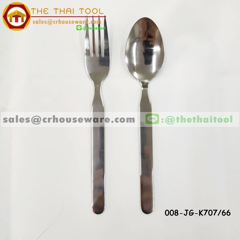 ช้อนส้อมดินเนอร์หนา จากัวร์ ลายอิสซาเบล หนา 2 มม. (1โหล/12คู่)