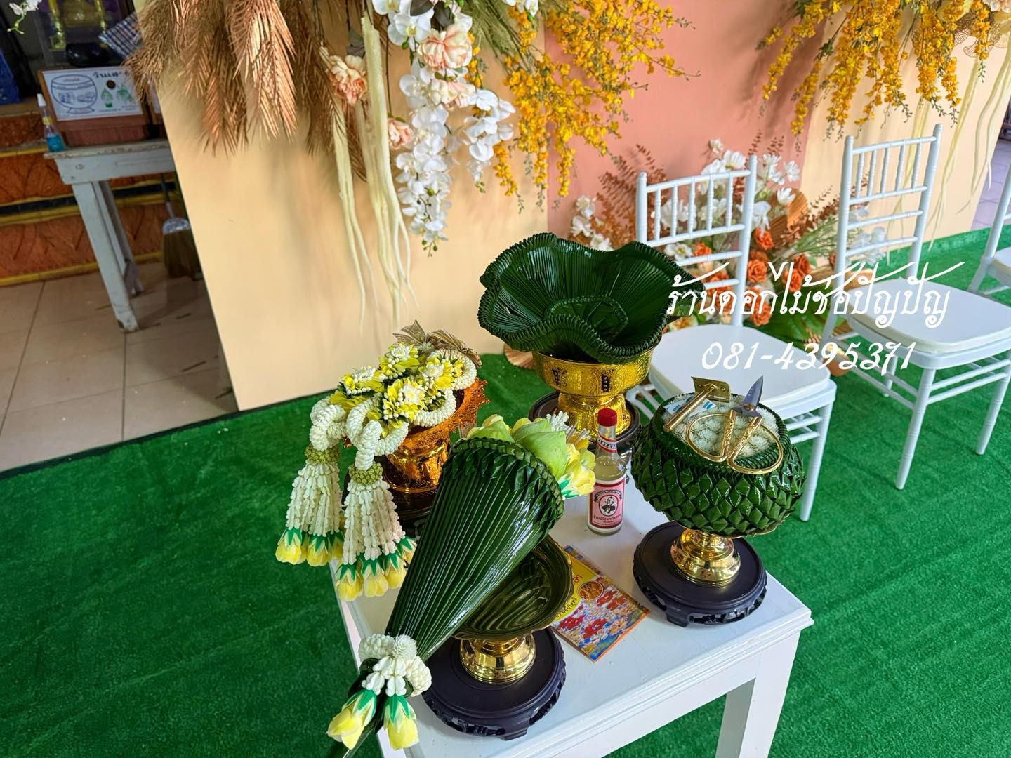 แบคดรอปงานบวช,แบคดรอปปลงผมนาค