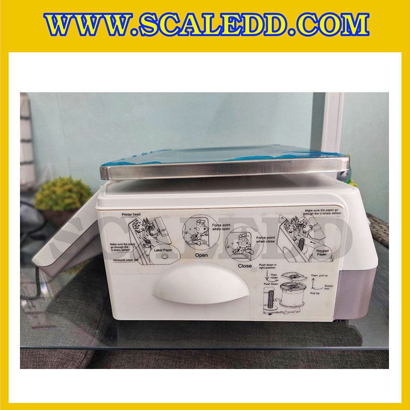 เครื่องชั่งคำนวณราคาดิจิตอลและพิมพ์สติ๊กเกอร์บาร์โค้ด (Barcode label printing scale) พิกัดน้ำหนัก 30kg ค่าละเอียด 5g รุ่น TM-30AC (ผ่านตรวจรับรองจากสำนักกองชั่งตวงวัด กระทรวงพาณิชย์)