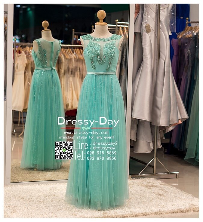 รหัส ชุดราตรียาว : PF004 ชุดแซก ชุดราตรี after party สีเขียว แขนกุด ประดับเลื่อมบนชุด มีโบว์น่ารักที่เอว สวยเก๋เหมาะใส่ออกงานกลางคืน งานแต่งงาน สำเนา