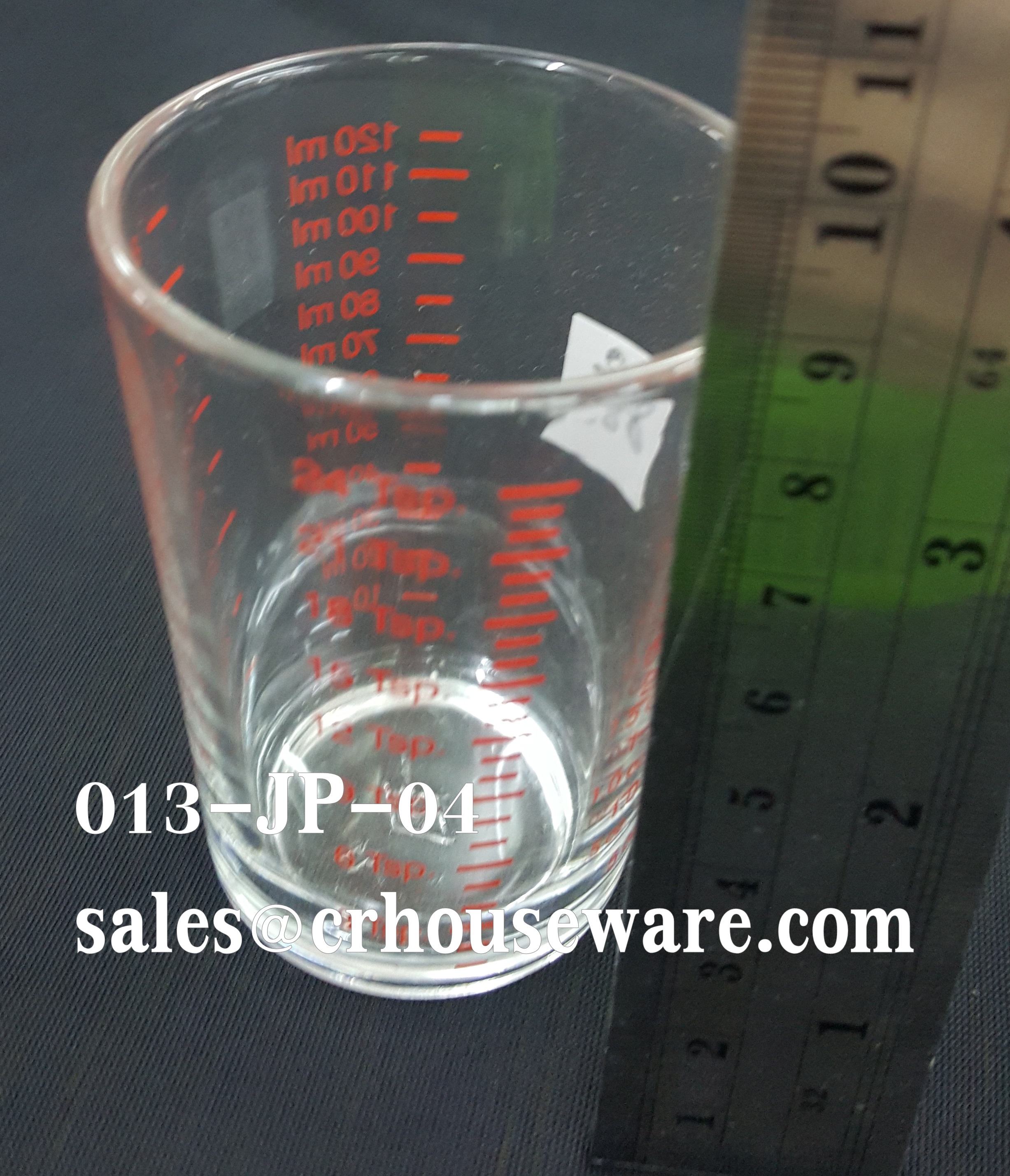 แก้วตวงขนาด 4 ออนซ์ 120 มล. รหัส : 013-JP04 Measuring cup 4 Oz. 120 ml. Code : 013-JP04