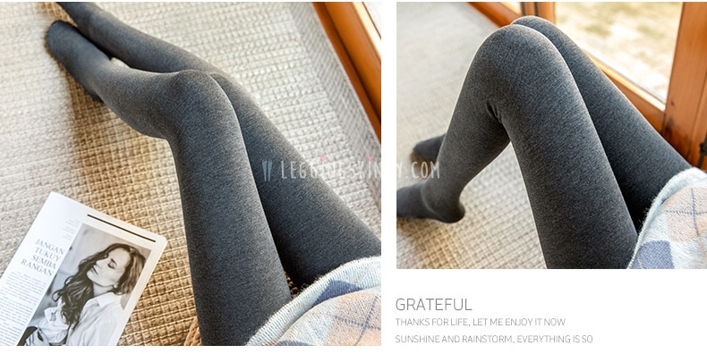800D เลกกิ้งถุงน่องผ้าฝ้ายบุขนแกะกันหนาว มี 4 สี