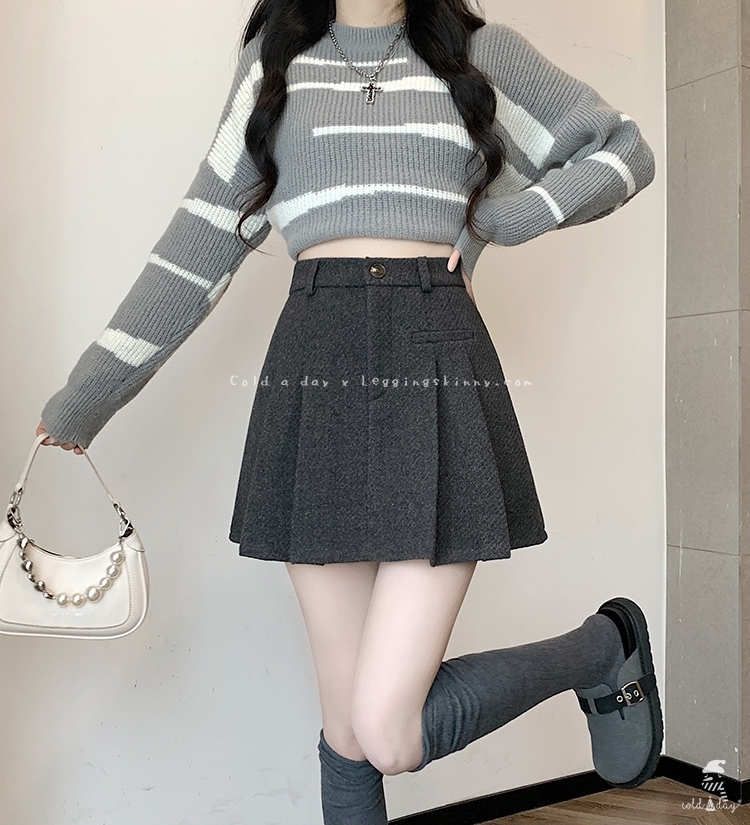 กระโปรงวูลมินิสเกิร์ต Mini Wool Skirt S-XL