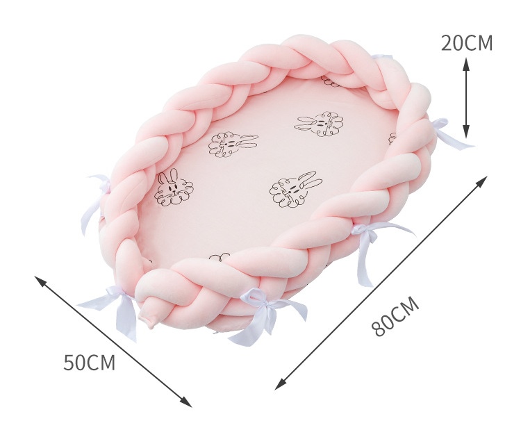 เบาะนอนเด็ก Bird nest ขอบกั้นข้างหมอนเกลียว