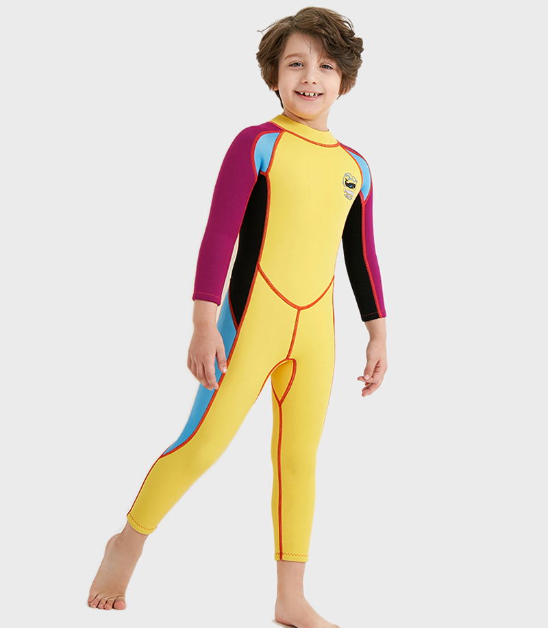 พร้อมส่ง ชุดดำน้ำ ชุดว่ายน้ำเด็กชาย เก็บอุณหภูมิ แขนยาว