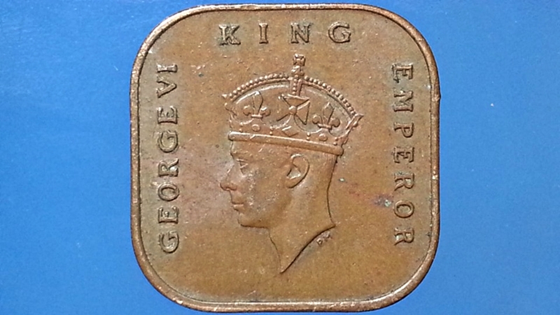 เหรียญ เงินตรา ประเทศ มาลายา Cent 1945