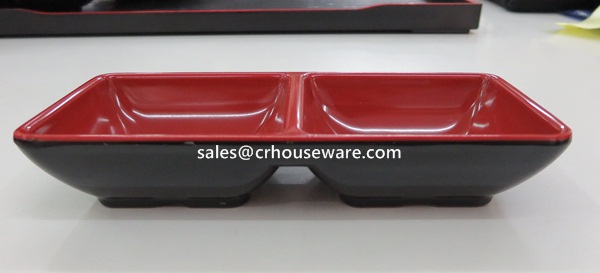 ถ้วยน้ำจิ้มแบบสองช่อง พลาสติก ABS 005-TW-JP-EQ252