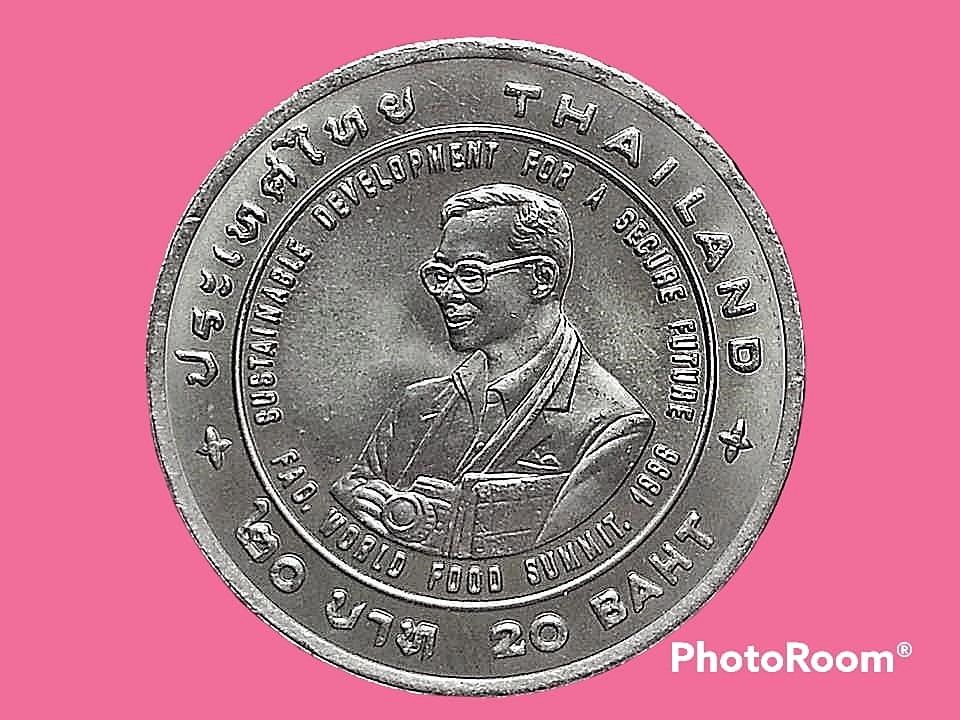 เฉลิมพระเกียรติ 20 Baht (F.A.O. Agricola Medal to HM King Bhumibol Adulyadej
