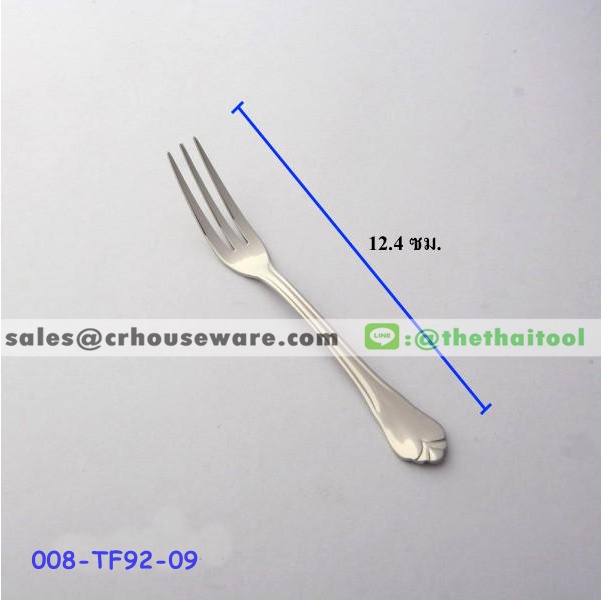 ส้อมจิ้มผลไม้สแตนเลส 92 ลายพนมมาลัย FRUIT FORK 008-TF92-09