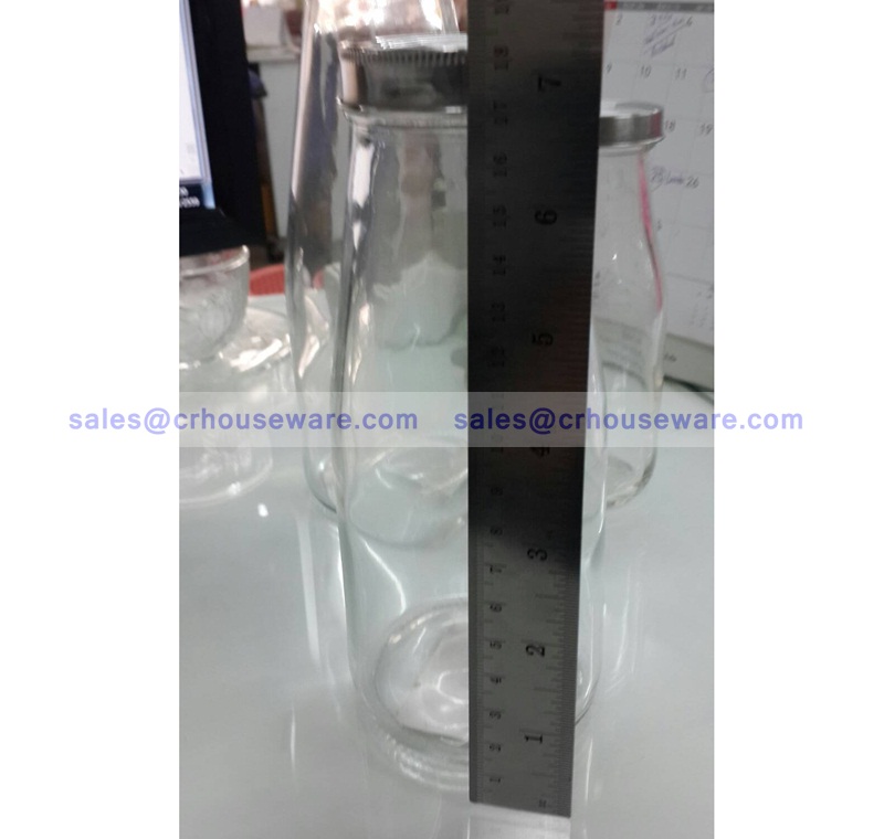 ขวดแก้ว ฝาสแตนเลสมีรูซิลิโคล 500 มล. 005-BSH-500