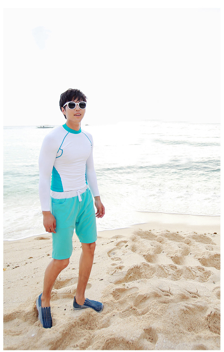 ชุดว่ายน้ำหรือใส่ดำน้ำผู้ชายกัน uv 3xl รอบอก40-46 รอบเอวกางเกง 32-40 สะโพก 42-52 นิ้ว ตัวเสื้อยาว 28 กางเกงยาว 23 นิ้วค่ะ รอบวงแขน 18นิ้ว เนื้อผ้าดีมากค่ะ กางเกงมีเชื่อกผูกมีซับค่ะ