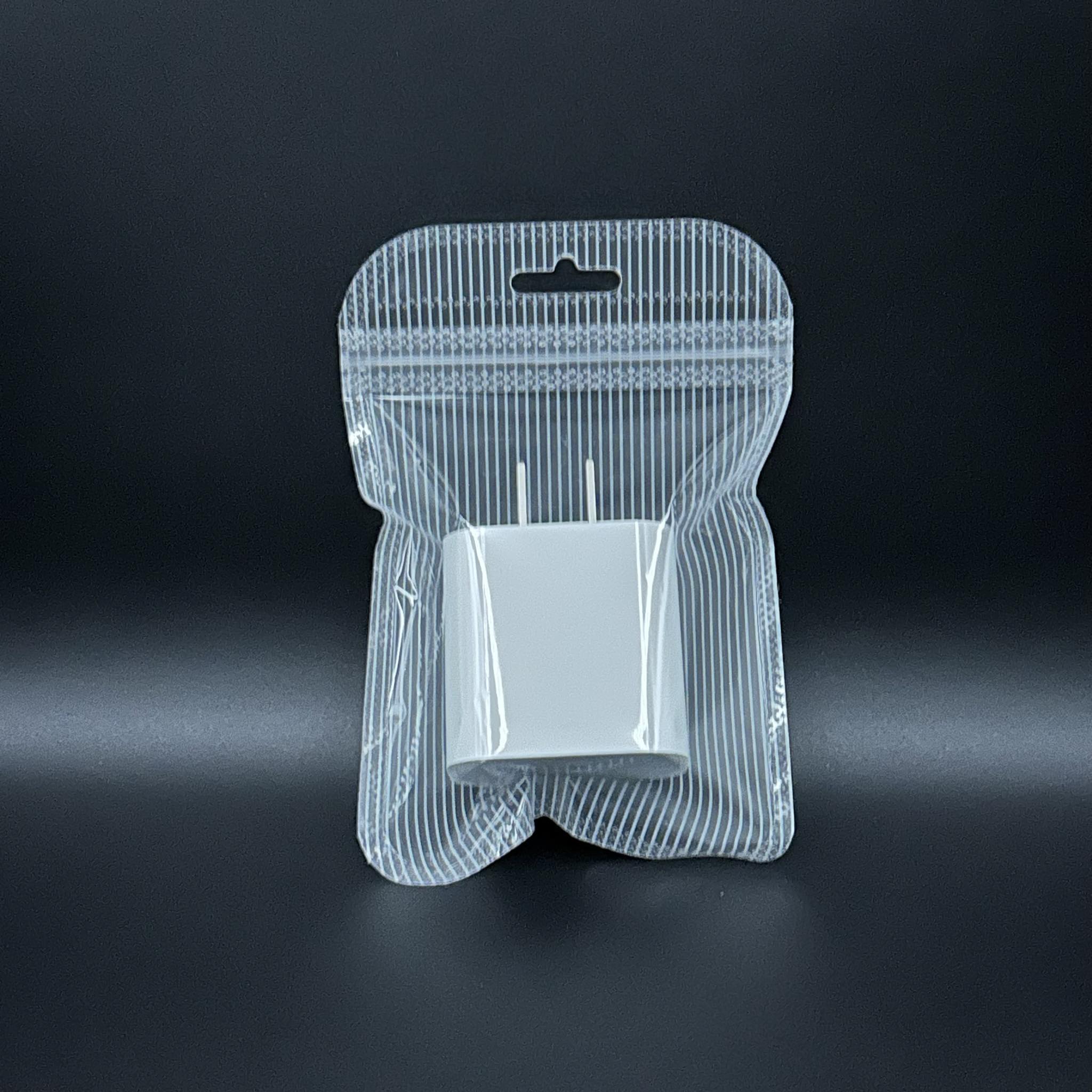 ถุงซิปใสใส่สายชาร์จ , หูฟัง , เครื่องประดับ ขนาด 8.5 x 13 cm. ลายทางใส (100 ใบ)