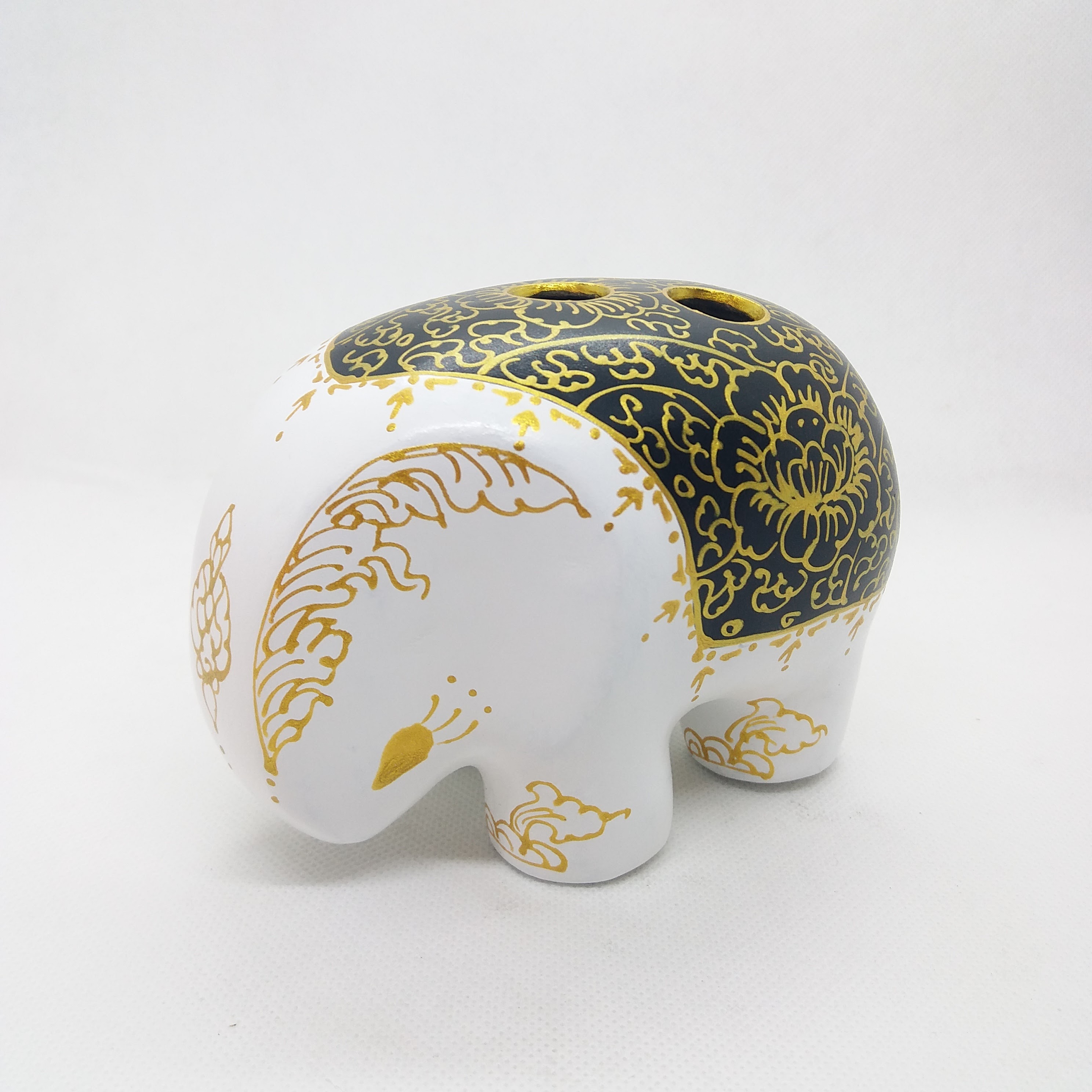 ช้างเสียบดินสอปากกา Size S ขาวดำ