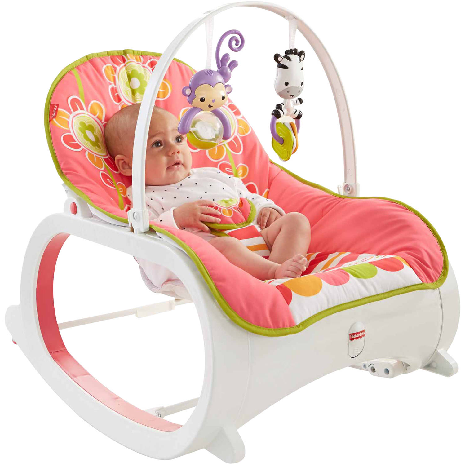 เปลสั่นอัตโนมัติและเปลโยกมือ Fisher Price Infant-To-Toddler Rocker, Floral Confetti
