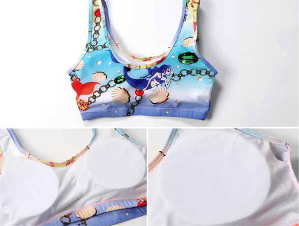 พร้อมส่ง ชุดว่ายน้ำ ผู้ใหญ่ เซ็ต4ชิ้น สีฟ้า สุดคุ้ม สามารถใส่แยกชิ้นได้