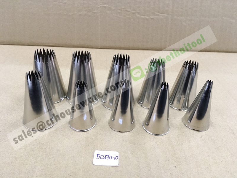 หัวบีบเค้ก 10 pcs set 016-50470-10