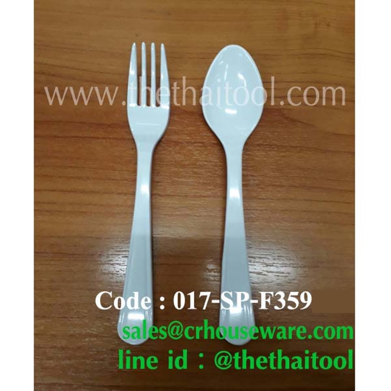 ช้อน-ส้อมเด็กหัดทาน ช้อนส้อมฝึกเด็กทานอาหาร ช้อน-ส้อมเมลามีนเด็ก 017-SP-F359