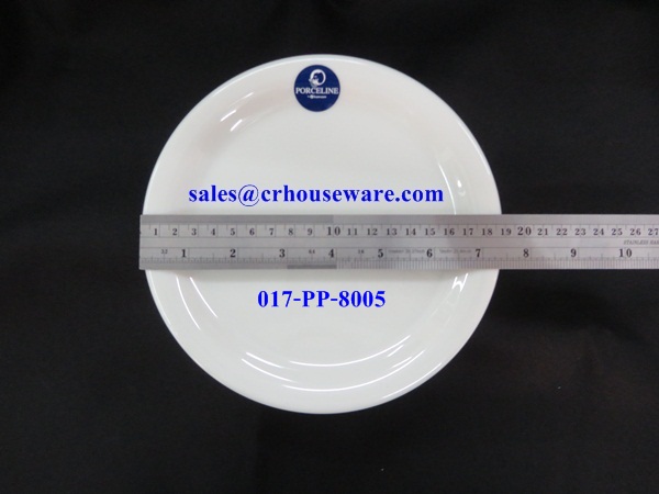Porceline จานกลมทรงตื้น 7.5 นิ้ว 017-PP-8005,Shallow round plate 7.5 inches