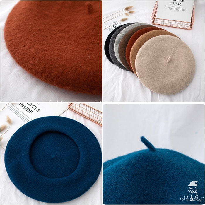 หมวกเบเร่ต์ผ้าขนสัตว์ Wool มี 17 สี