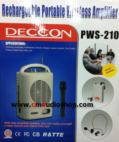 เครื่องช่วยสอน-ลำโพงขยายเสียงแบบพกพา Deccon PWS-210U (USB)