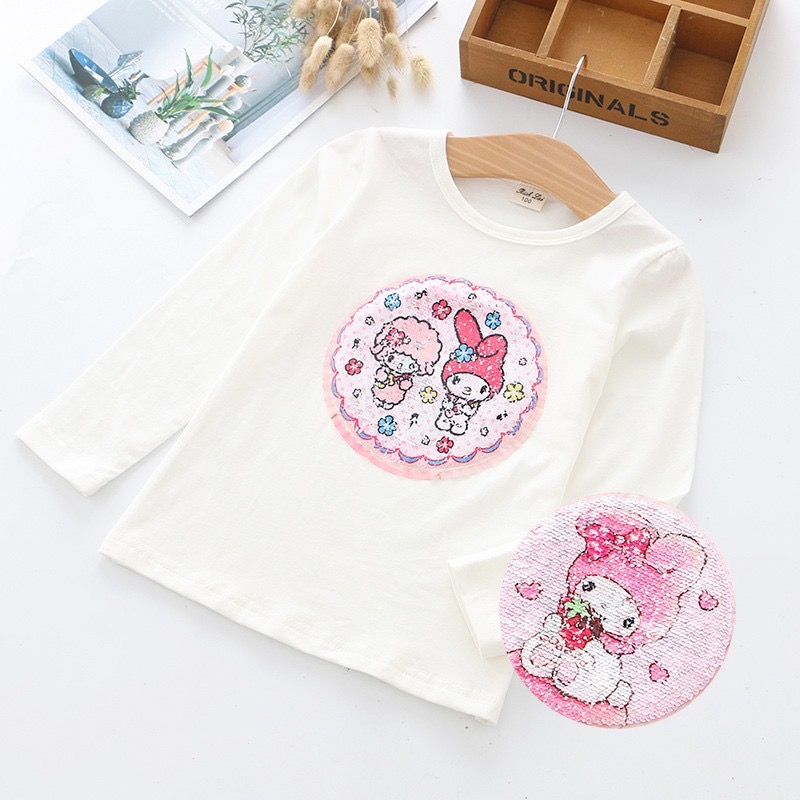 ชุดเด็ก : เสื้อแขนยาว ปักเลื่อม เปลี่ยนลาย มายเมย์โลดี้