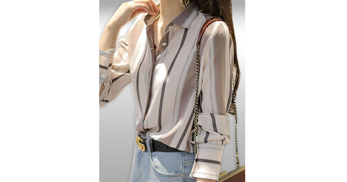 เสื้อเชิ๊ตผู้หญิงทำงานแบบสวยหรู รหัส 2414