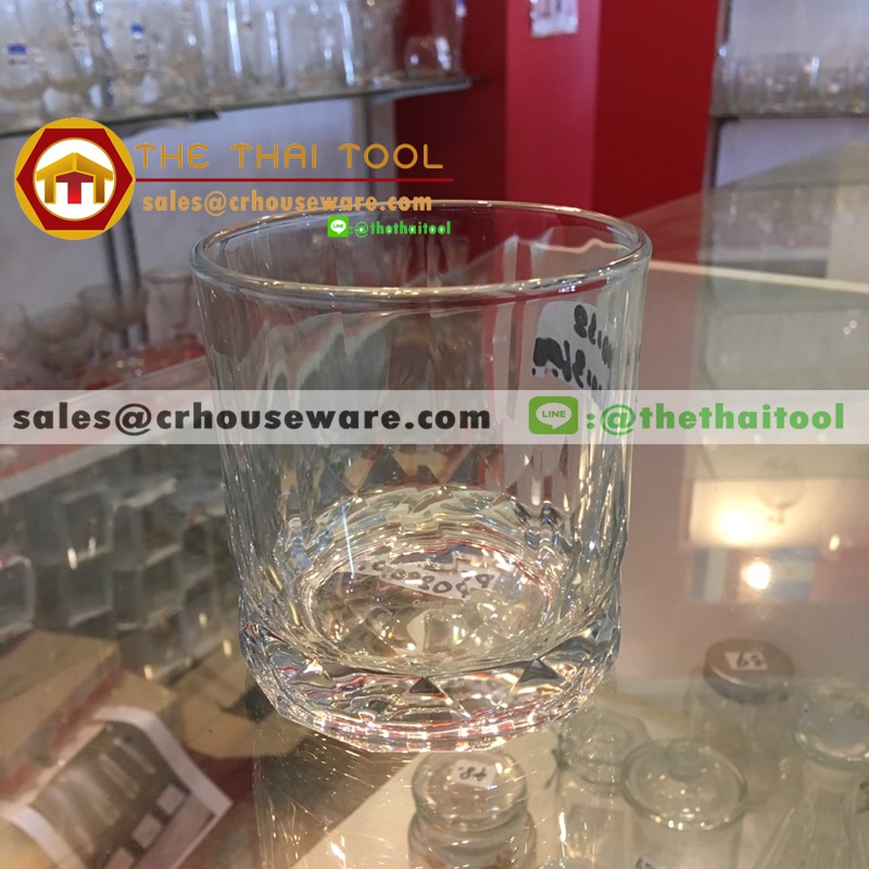 CONNEXION DOUBLE ROCK 011-P02807,แก้วเหล้าเชียงราย,แก้วร็อคใส่เหล้าหลายเหลี่ยม
