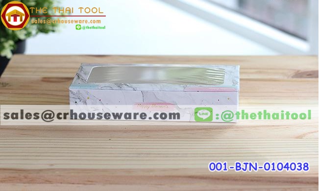กล่องบราวนี่ 2 ชิ้น ลายหินอ่อนเทา รหัสสินค้า 001-BJN-0104038