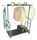 Stainless Uniform Garment Rail Trolley รถเข็นกระเป๋า 002-UC-084,Xe đẩy hành lý,ឥវ៉ាន់ Trolley,行李車,Luggage Trolley