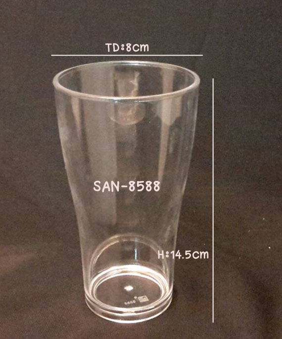 แก้วน้ำพลาสติกริมสระน้ำ Glass plastic poolsid.(Conical tumbler) SAN-8588