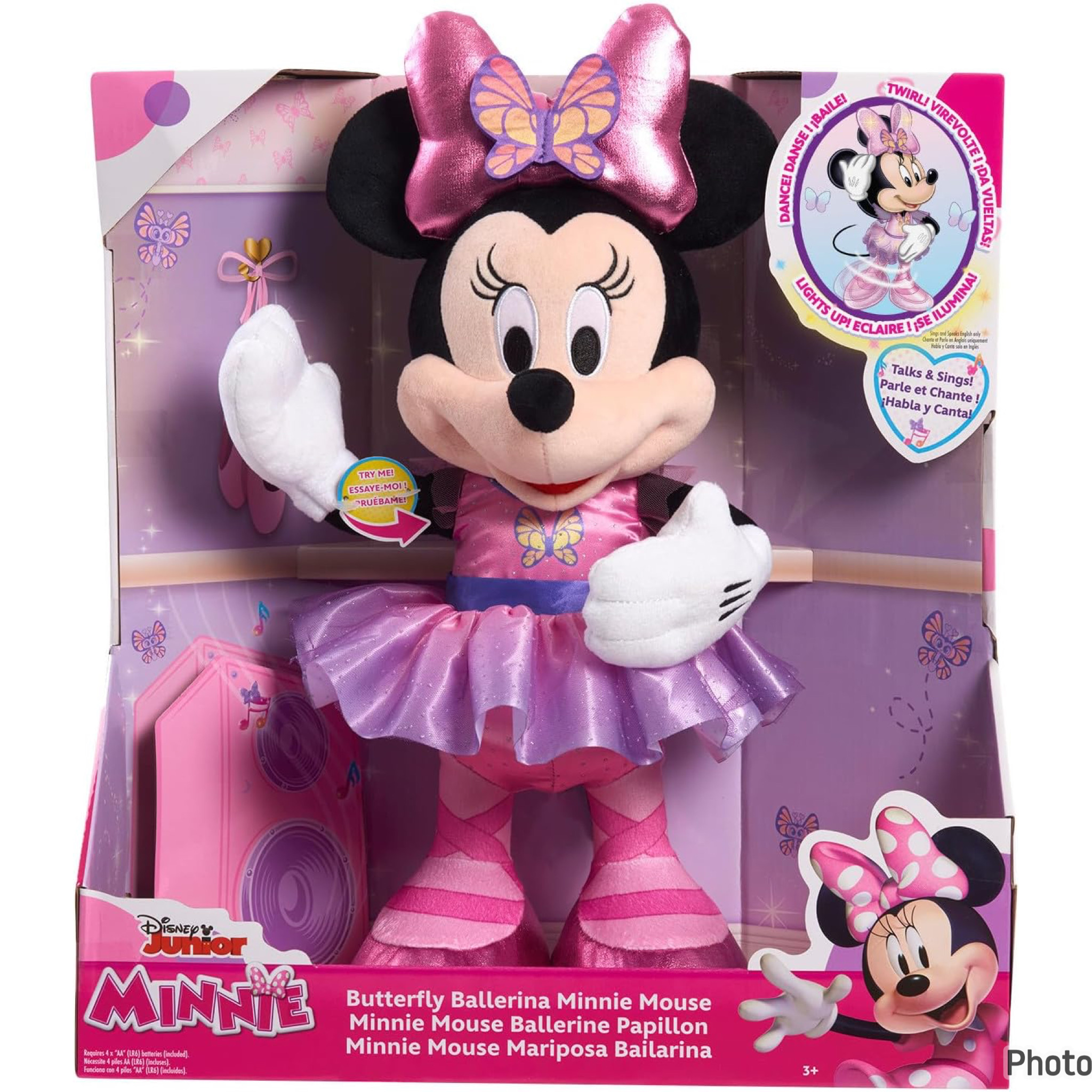 MINNIE Just Play Disney Junior Mouse Sing and Dance Butterfly Ballerina
