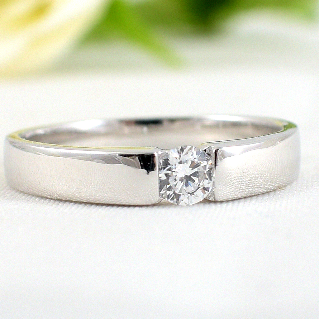 แหวนเงินแท้ราคาถูกชุบทองคำขาว เพชรCZแท้ 0.25 กะรัต งานประณีตสวยงาม สั่งผลิตค่ะ