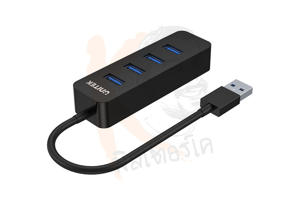 USB3.0 uHUB Q4 4 Ports with USB-C Power Port รองรับ BC1.2 by Unitek