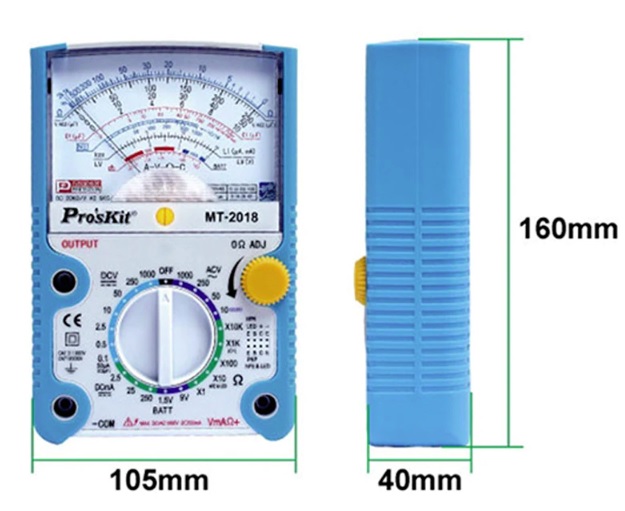 Multimeter Analog มัลติมิเตอร์แบบเข็ม Prokit MT-2018 02-7374802-3