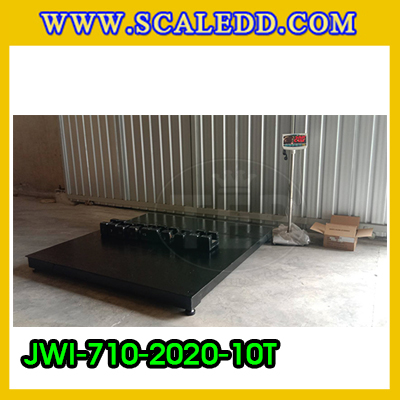 เครื่องชั่งดิจิตอล10ตัน ตาชั่งดิจิตอล10ตัน พิกัดน้ำหนัก 10ตัน ค่าละเอียด 2กิโลกรัม ขนาดแท่น 200x200cm. ยี่ห้อ JADEVER รุ่น JWI-710