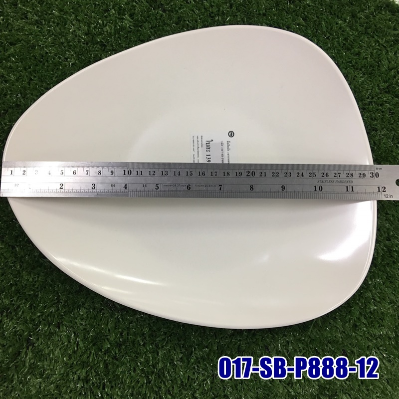 จานหยดน้ำ 12 นิ้ว สีขาว,ดำ 017-SB-P888-12