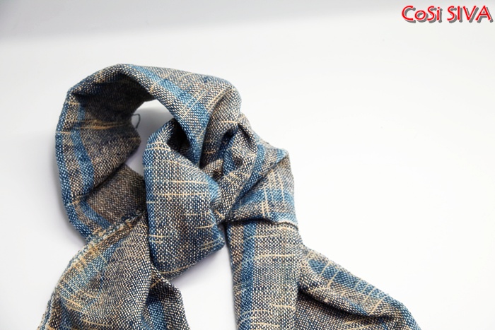 ผ้าพันคอผ้าฝ้ายย้อมคราม(Scarf - cotton dyeindigo