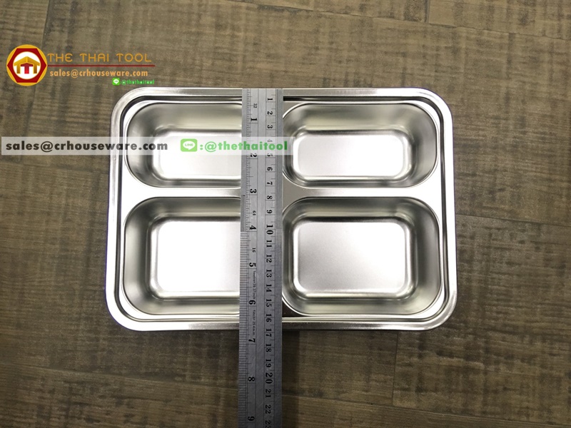 ถาดหลุม 4 ช่อง เหลี่ยมเล็ก พร้อมฝา T-017244