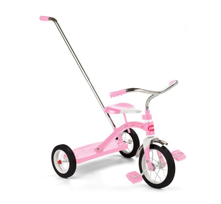 จักรยาน Radio Flyer Classic Pink 10" Tricycle with Push Handle