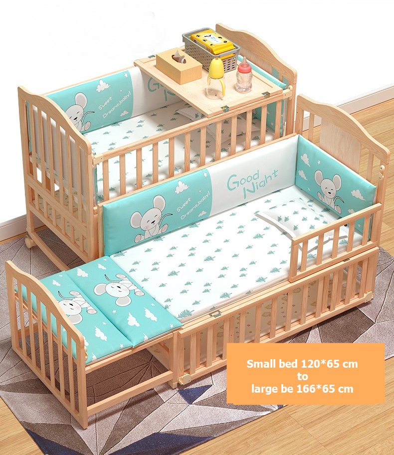 เตียงนอนไม้สำหรับเด็ก Double Bed ปรับขยายเตียงใหญ่ได้ TB101013 (W3)